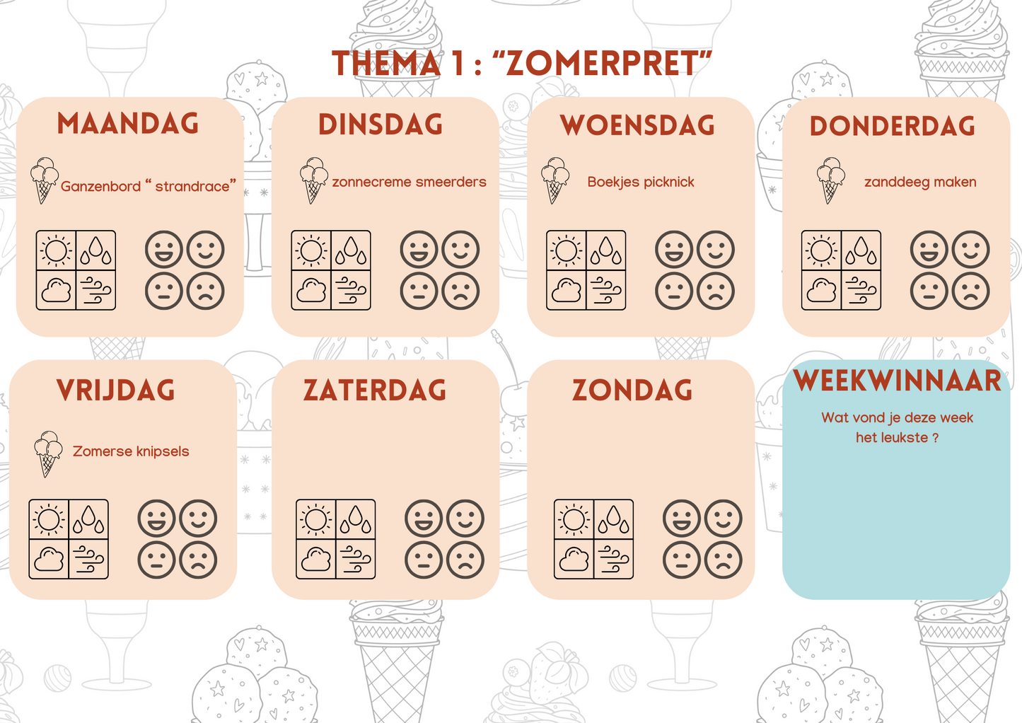 ZOMERSPEELKALENDER