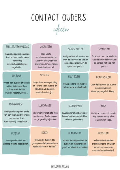 Challenge: informele oudercontacten